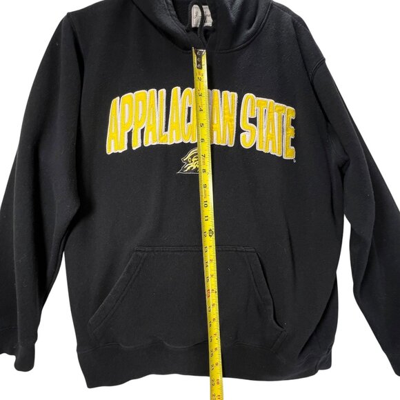 Appalachian State Hoodie Black Embroidered Logo J America Medium Pullover - Picture 10 of 12